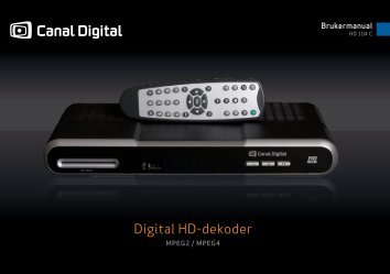Brukerveiledning HD-dekoder 104C - PDF - Canal Digital Kabel-TV