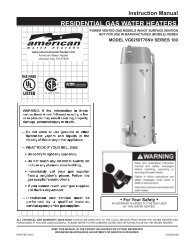 Residential High Efficiency Gas Direct Vent - American Water Heaters