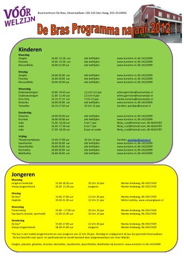 Programma De Bras - Welzijn Haagse Hout