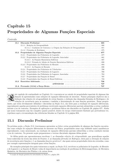 CapÂ´Ä±tulo 15 Rudimentos da Teoria das EquaÃ§Ëoes a Derivadas ...