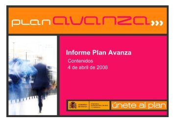 Listado de actuaciones - Plan Avanza