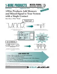 1-wire products mixed-signal