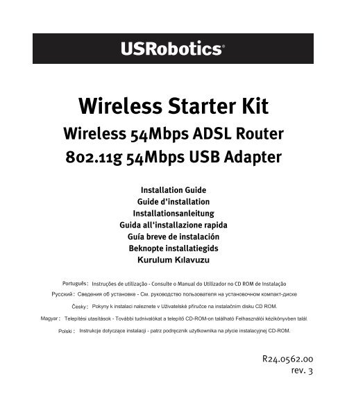 R24.0558.00 Router USB Install.book - U.S. Robotics