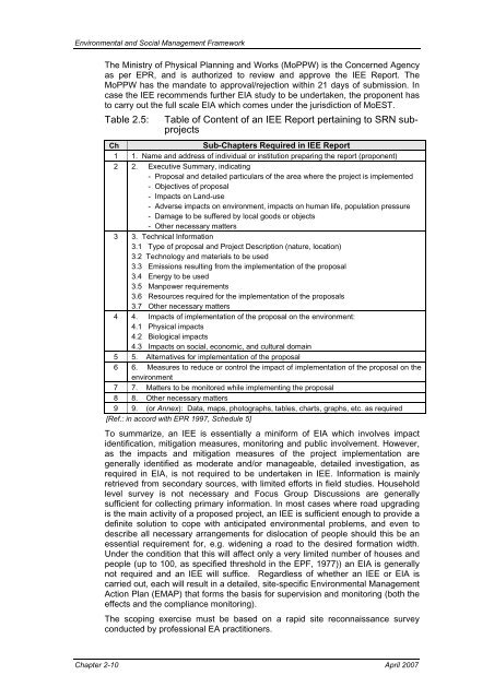 Environmental & Social Management Framework - About ...