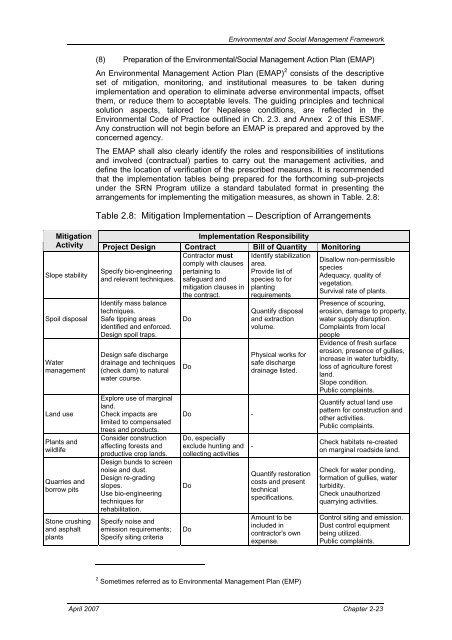 Environmental & Social Management Framework - About ...