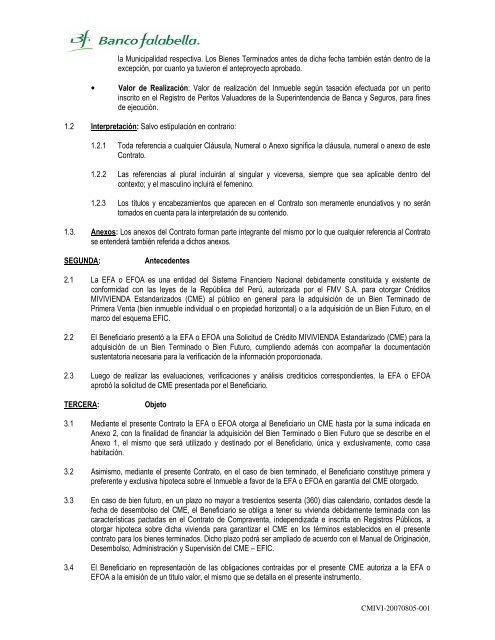 Contrato de CrÃ©dito Mivivienda - Banco Falabella