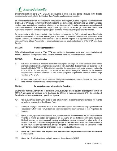 Contrato de CrÃ©dito Mivivienda - Banco Falabella