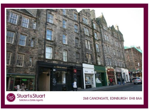 268 CANONGATE, EDINBURGH EH8 8AA - Stuart & Stuart