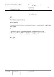 Anmälan av delegationsbeslut - Landstinget i Uppsala län