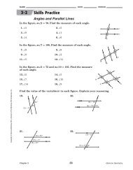 Skills Practice Angles and Parallel Lines - Mrs. Foy's Classroom