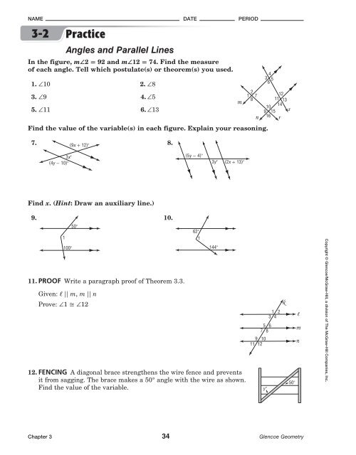worksheet-on-parallel-lines-and-transversals-geometry-answer-key-tutordale