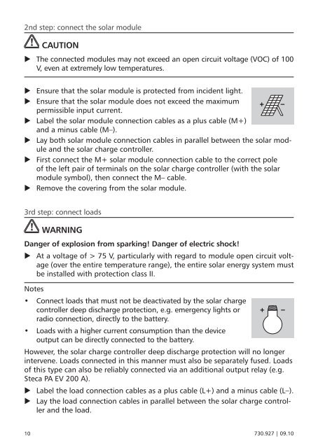 Steca Solar MPPT 2010 - Manual