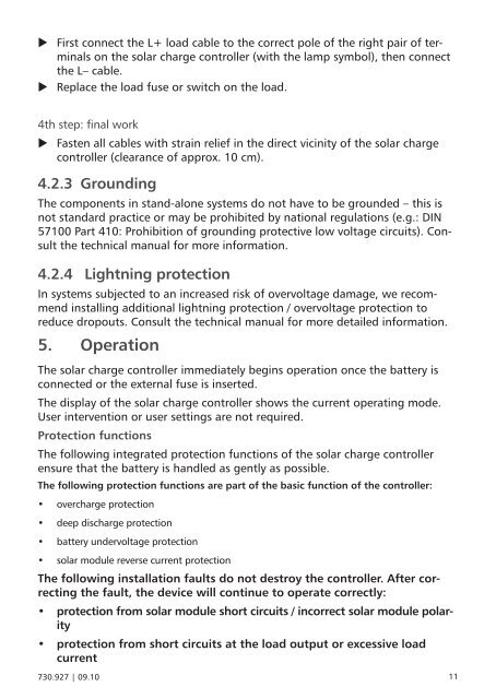 Steca Solar MPPT 2010 - Manual