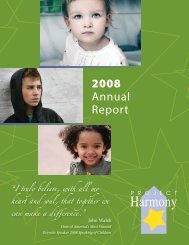 PHSL-2008 ANNUAL REPORT-REV 10.23.09.indd - Project Harmony