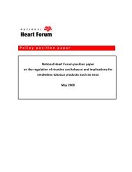 NHF position paper on snus - UK Health Forum