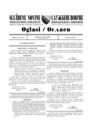 BROJ 10 - JP NIO SluÅ¾beni list Bosne i Hercegovine