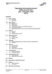 Operating and mounting manual Safety shut off valve gas ...