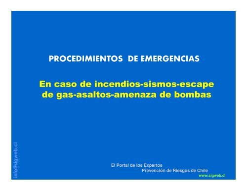 Estamos preparados para enfrentar emergencias en ... - Sigweb