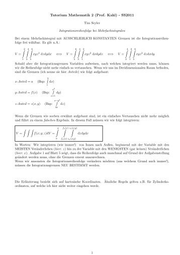 Integrationsreihenfolge - EIT Board