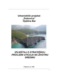 IzvjeÅ¡taj o strateÅ¡koj procjeni uticaja na Å¾ivotnu sredinu - Bar