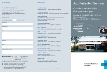 Programm - Medizin 1 - Universitätsklinikum Erlangen