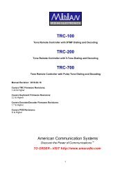 TRC-100 TRC-200 TRC-700 - American Communication Systems