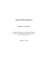 Game Theory Basics - Department of Mathematics