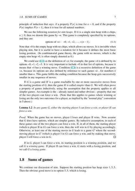 Game Theory Basics - Department of Mathematics