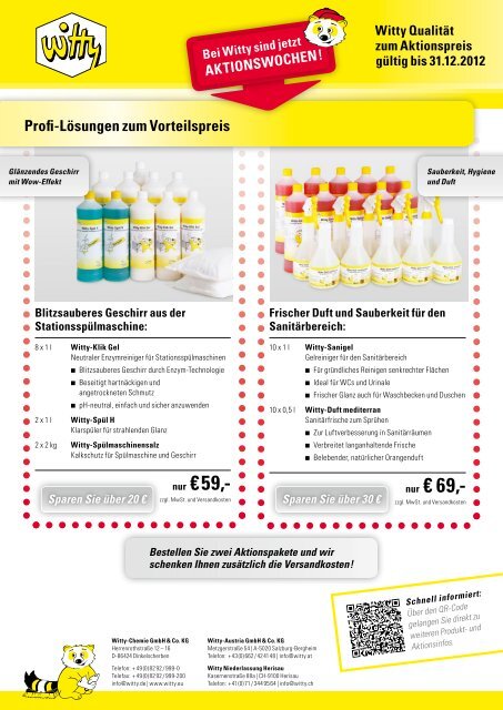 nur Ã¢Â‚Â¬ 59,- nur Ã¢Â‚Â¬ 69,- - Witty Chemie GmbH & Co. KG