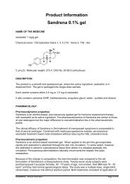 Product Information Sandrena 0.1% gel - Aspen Pharmacare Australia