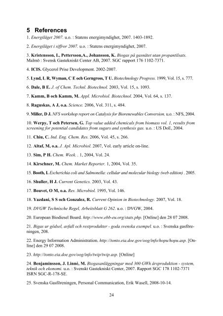 Rapport SGC 198 Bio-Propane from glycerol for biogas addition