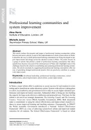 Professional learning communities and system ... - Learning Wales