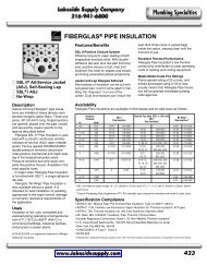 Owens Corning: Pipe Insulation - Lakeside Supply Company