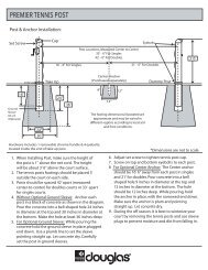 PREMIER TENNIS POST - Douglas Sports Nets and Equipment