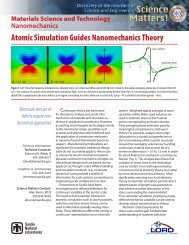 Atomic Simulation Guides Nanomechanics Theory - Lammps