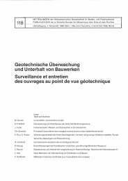 Geotechnische Ãberwachung und Unterhalt von ... - SGBF-SSMSR