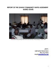 report of the ghain community rapid assesment kano state