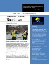 Rundownwsletter Title - Kalamazoo Area Runners