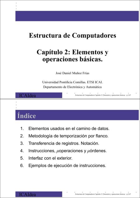 Elementos y operaciones básicas - Departamento de Electrónica y ...