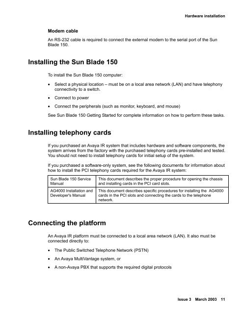 Avaya IR Install and Troubleshooting Guide - Avaya Support