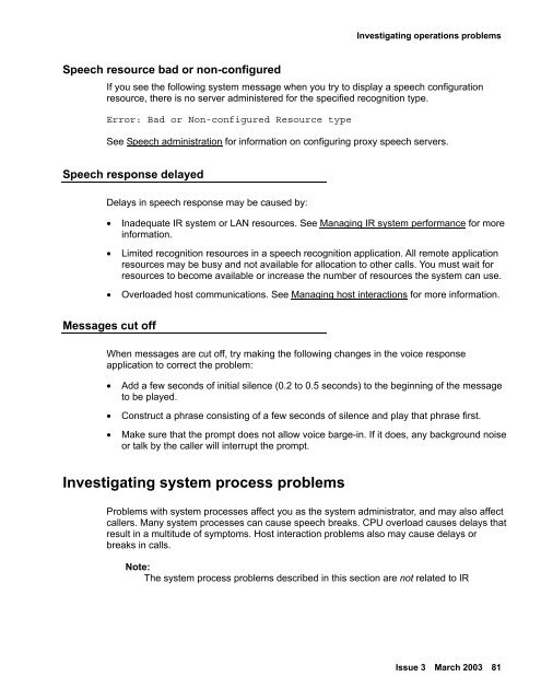 Avaya IR Install and Troubleshooting Guide - Avaya Support