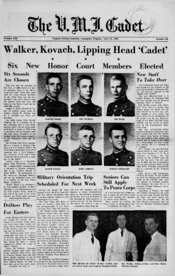 The Cadet. VMI Newspaper. April 24, 1964 - New Page 1 [www2.vmi ...