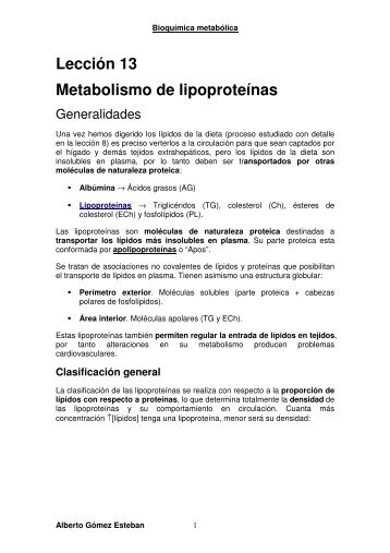 Bioquimica metabolica_L13.Metabolismo de ... - VeoApuntes.com