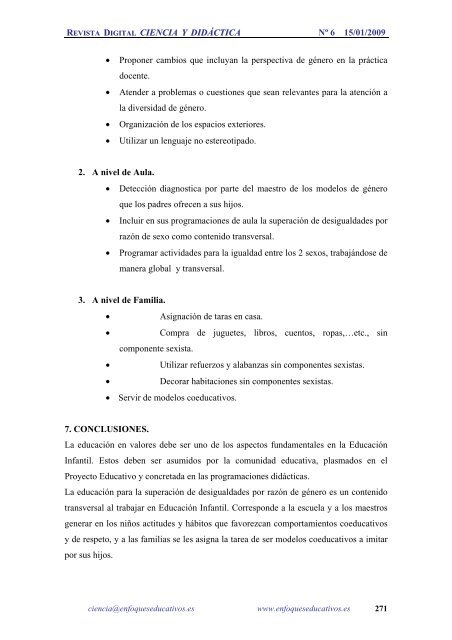 NÂº 6 15/01/2009 - enfoqueseducativos.es