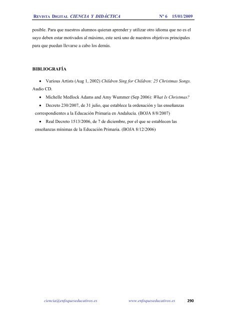 NÂº 6 15/01/2009 - enfoqueseducativos.es
