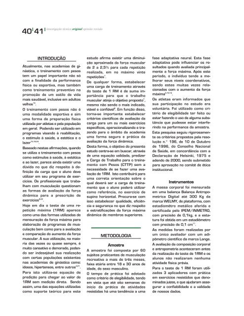 saúde, desporto e actividade física - Revista / Journal Motricidade