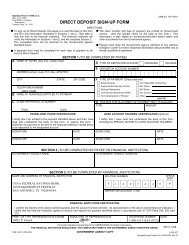 Standard Form 1199A, Direct Deposit Sign-up Form, June ... - USAA