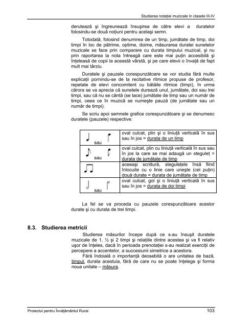 EDUCAÅ¢IE MUZICALÄ ÅI DIDACTICA MUZICII