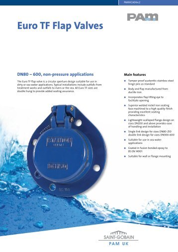 Euro TF Flap Valves - Saint-Gobain PAM UK