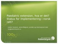 Paediatric extension, hva er det? Status for implementering i ...